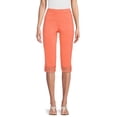 thumbnail image 1 of Real Size Women's 19" Pull On Crochet Stretch Capri, 1 of 5