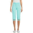 thumbnail image 1 of Real Size Women's 19" Pull On Crochet Stretch Capri, 1 of 5