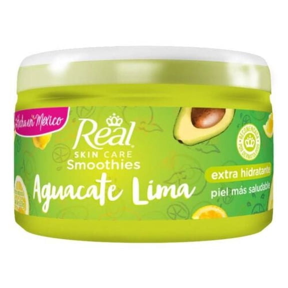 Real Skin Care Cream Smoothies Line - Avocado Lemon Extra Moisturizing Formula Dermatologist Recommended Made in Mexico