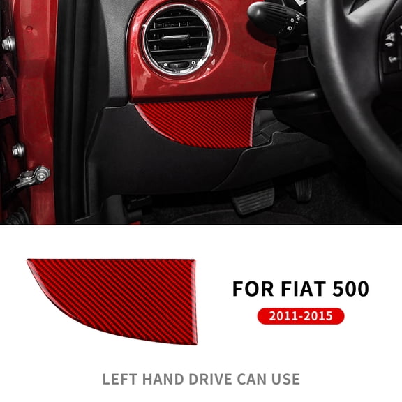 Real Soft Carbon Fiber Car Main Driver Co-pilot For Fiat 500 Abarth 595 2016-2018 2019 2020 2021 2022 2023 Abarth 695 2017-2023.