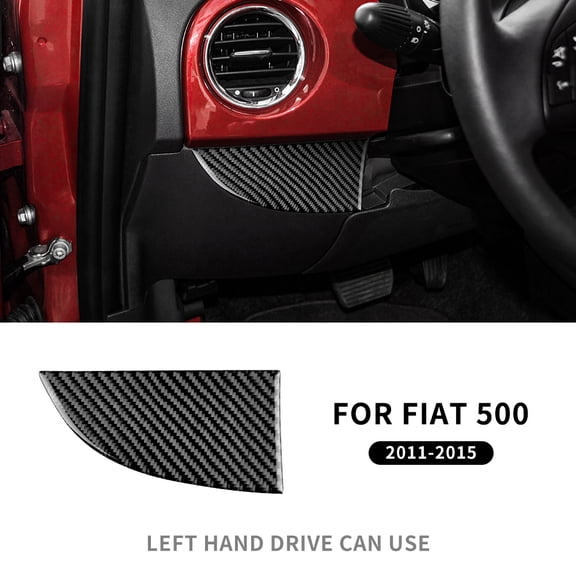Real Soft Carbon Fiber Car Main Driver Co-pilot For Fiat 500 Abarth 595 2016-2018 2019 2020 2021 2022 2023 Abarth 695 2017-2023.