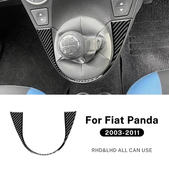 Real Soft Carbon Fiber For Fiat Panda 169 2003 2004 2005 2006 2007 2008 2009 2010 2011 Central Control Panel Sticker LHD RHD.