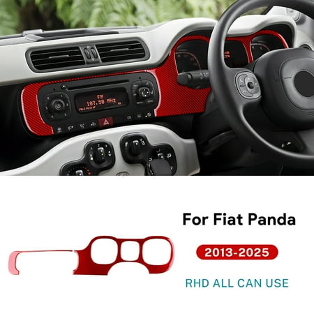 Real Soft Carbon Fiber For Fiat Panda 2013-2018 2019 2020 2021 2022 2023 2024 2025 Speed Frame Decoration Trim Sticker LHD RHD.