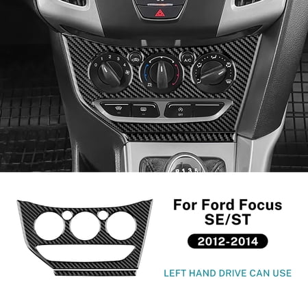 Real Soft Carbon Fiber For Ford Focus 3 MK3 2012 2013 2014 SE/ST LHD RHD Central Control AC Knob Frame Sticker.