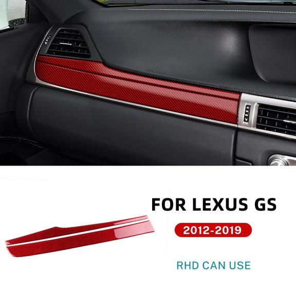 Real Soft Carbon Fiber For Lexus GS250 GS350 GS200t GS450h GS F 2012-2019 LHD RHD Car Co-pilot of Center Console Panel Sticker.