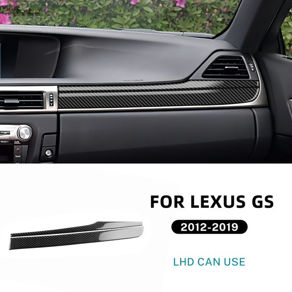 Real Soft Carbon Fiber For Lexus GS250 GS350 GS200t GS450h GS F 2012-2019 LHD RHD Car Co-pilot of Center Console Panel Sticker.