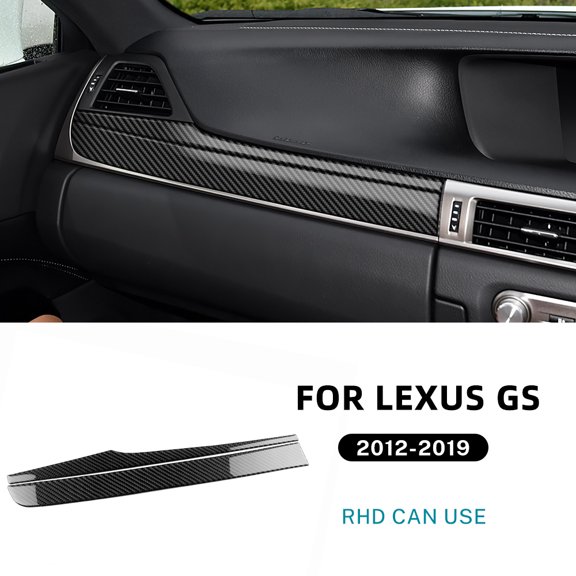 Real Soft Carbon Fiber For Lexus GS250 GS350 GS200t GS450h GS F 2012-2019 LHD RHD Car Co-pilot of Center Console Panel Sticker.