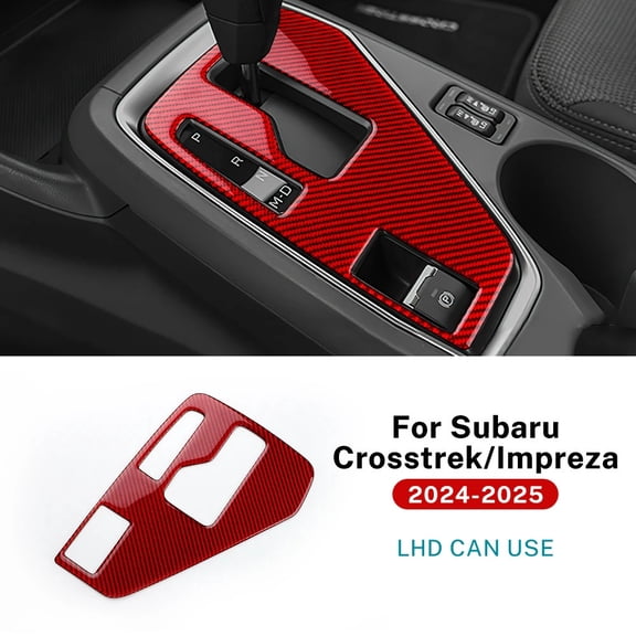 Real Soft Carbon Fiber For Subaru Crosstrek Impreza 2024 2025 USDM Base Version Car Gear Shift Panel Sticker Interior Trim.