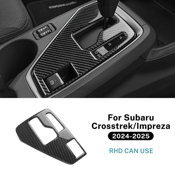 Real Soft Carbon Fiber For Subaru Crosstrek Impreza 2024 2025 USDM Base Version LHD RHD Car Gear Shift Panel Sticker Interior.
