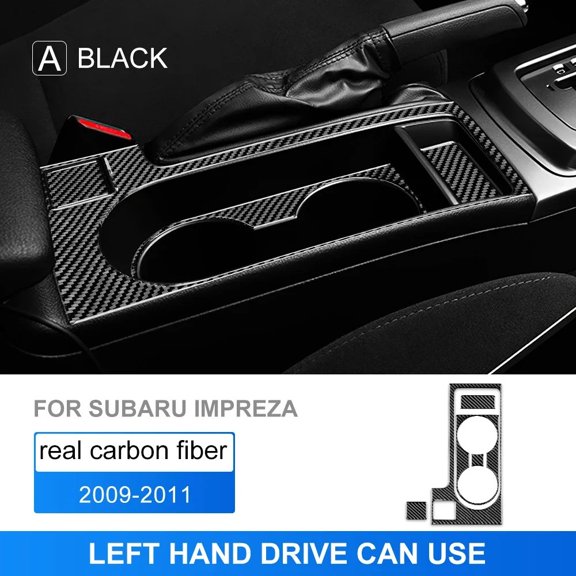 Real Soft Carbon Fiber For Subaru Impreza 2009 2010 2011 Manual Car Gear Shifter Console Panel Interior Trim Sticker Accessories.