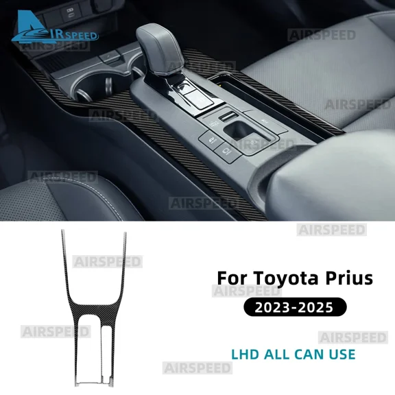 Real Soft Carbon Fiber For Toyota Prius 60 Series 2023 2024 2025 LHD RHD Outer Inner Gear Shift Panel Sticker Car Accessories.