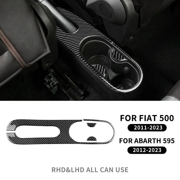 Real Soft Carbon Fiber Sticker For Fiat 500 2011 Abarth 595 2012 2013 2014 2015 2016 2017 2018 2019 2020 2021 2022 2023 Gear.
