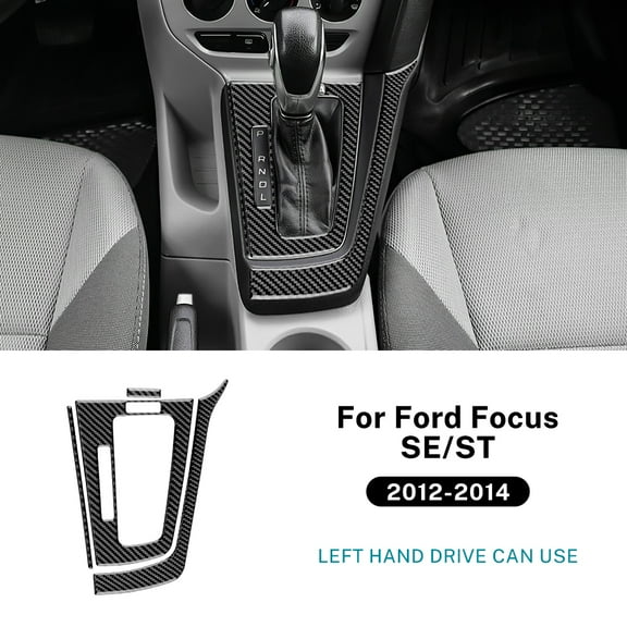 Real Soft Carbon Fiber Sticker For Ford Focus SE ST MK3 2012 2013 2014 LHD RHD Car Gear Shift Frame Panel Trim Accessories.