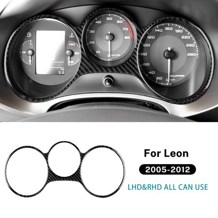 Real Soft Carbon Fiber Sticker For Seat Leon 2005 2006 2007 2008 2009 2010 2011 2012 Car Instrument Dashboard Speedometer Trim.
