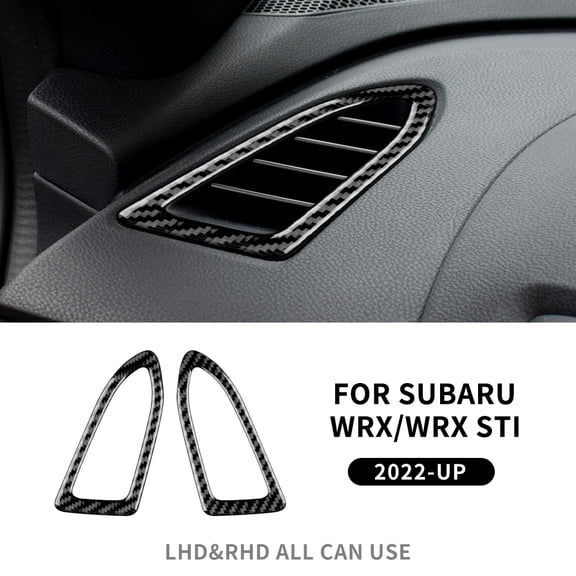 Real Soft Carbon Fiber Sticker For Subaru WRX/ WRX STI 2022 2023 2024 Car Side Air Vent Outlet Frame Interior Trim Accessories.