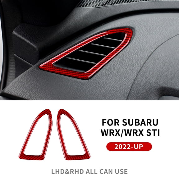 Real Soft Carbon Fiber Sticker For Subaru WRX/ WRX STI 2022 2023 2024 Car Side Air Vent Outlet Frame Interior Trim Accessories.