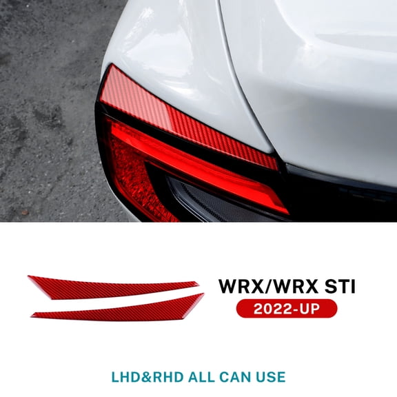 Real Soft Carbon Fiber Sticker For Subaru WRX/WRX STI 2022 2023 2024 LHD RHD Car Rear Tail Light Eyebrow Cover Trim Accessories.