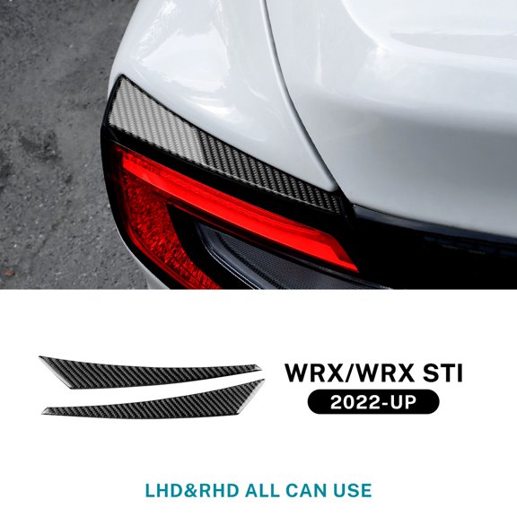 Real Soft Carbon Fiber Sticker For Subaru WRX/WRX STI 2022 2023 2024 LHD RHD Car Rear Tail Light Eyebrow Cover Trim Accessories.