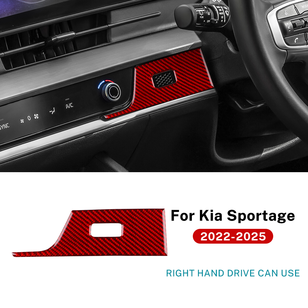 Rhd Sticker Real Soft Carbon Fiber Sticker LHD RHD Car Center Console Side Outlet ...