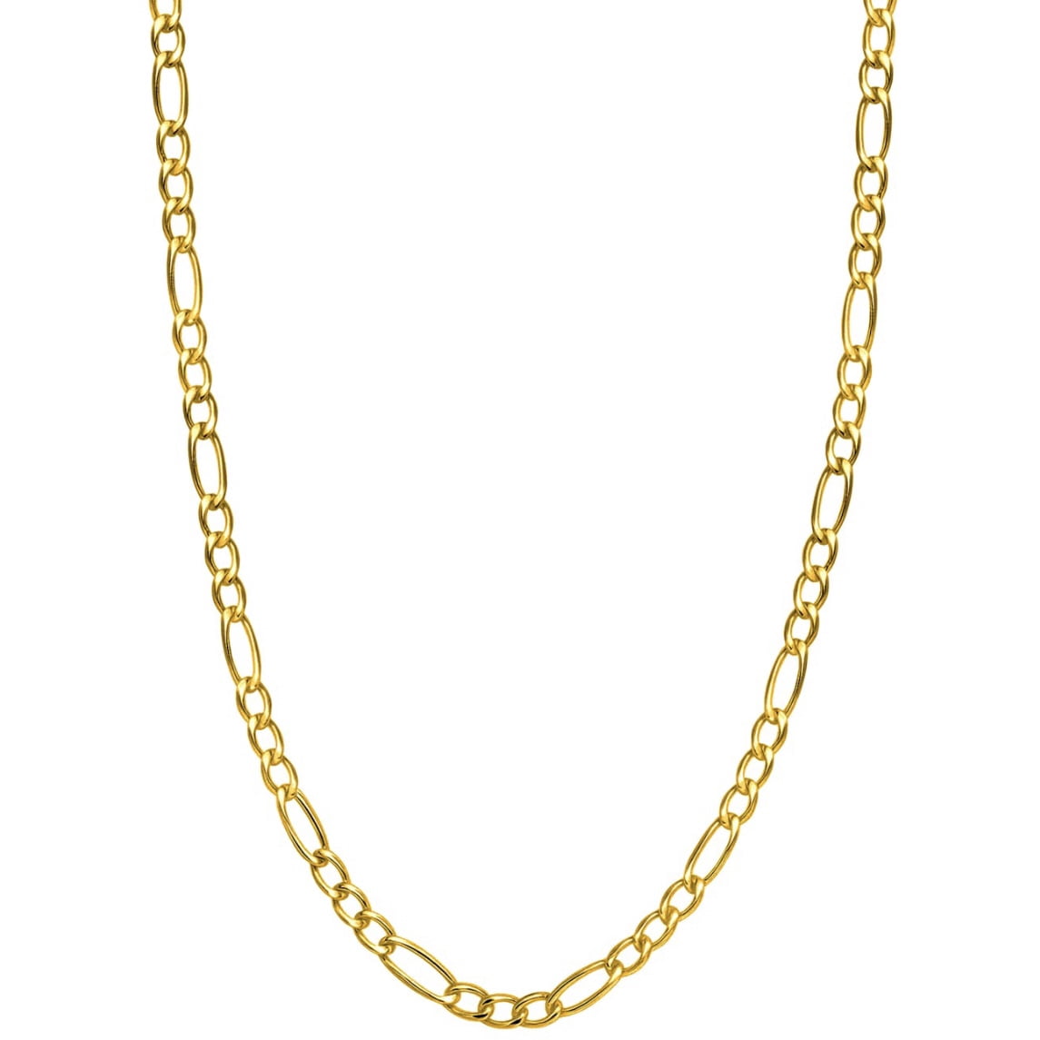 Real Solid 1/20 14K Yellow Gold Figaro Link Chain Necklace 20 Inch 3mm Men Women GoldsSolid