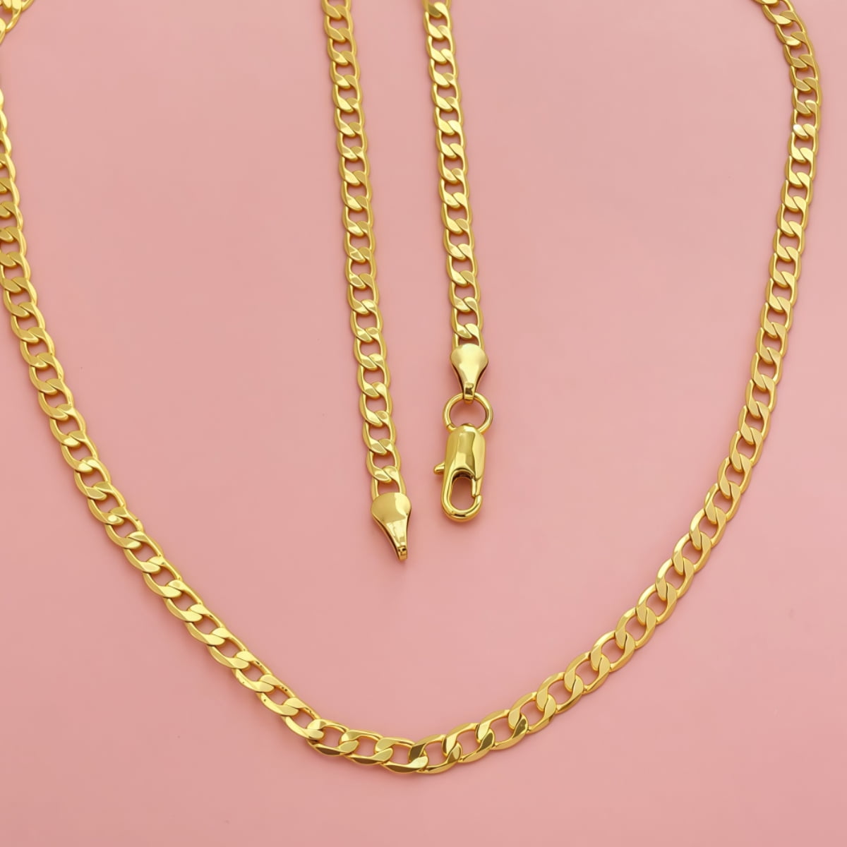 Real Solid 10k Yellow Gold Polished Necklace Italian, Link Chain 10k ...