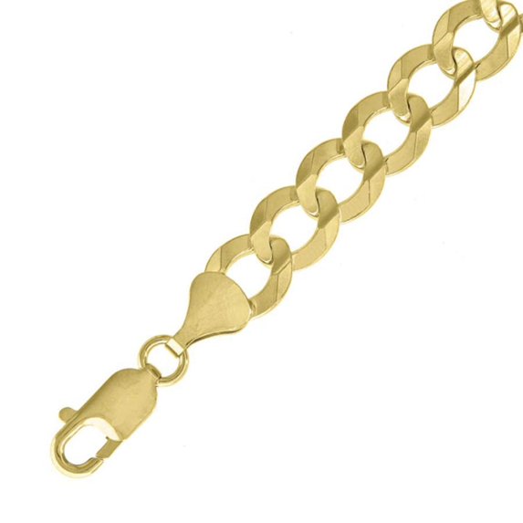 Real Solid 10k Yellow Gold Solid Cuban Chain 9.8mm 30" Necklace Jewelry Female Unisex