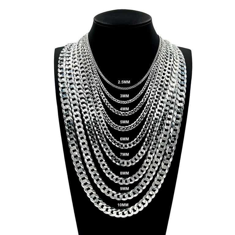 Solid Silver deals Chain Cuban Link 20in 5mm 925 Italy