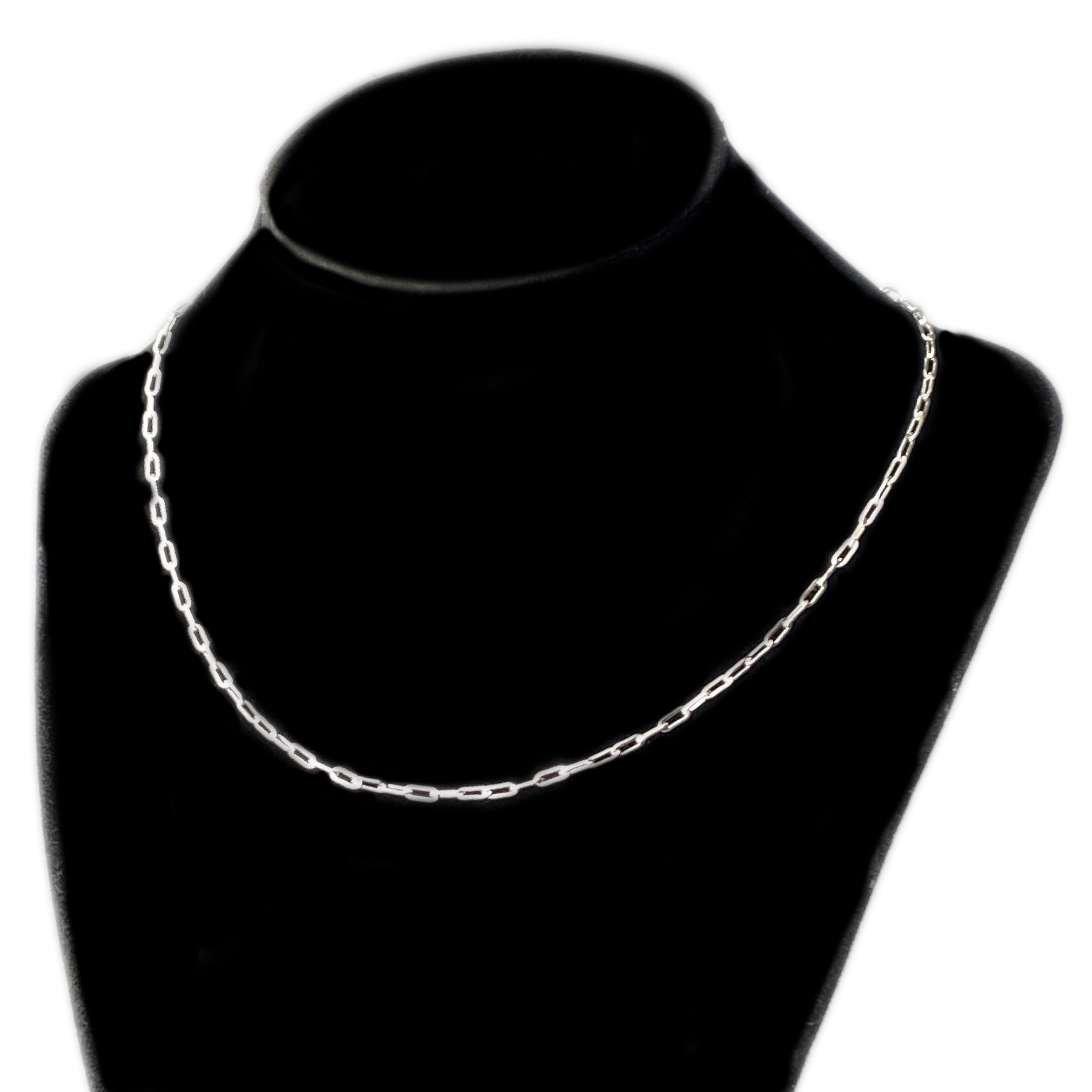  OCHCOH 925 Sterling Silver Clasp 2.5/3/4/5mm Paperclip Chain  for Women Silver Chain Necklace 16, 18, 20, 22, 24, 26, 30 Inches :  Clothing