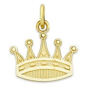 GOLDEN FIRE Real Solid Gold Crown Charm, Crown Jewelry for Her Queen Charm Princess Gifts Crown Jewelry Tiara Jewelry for Women, Kingdom Jewelry Gift