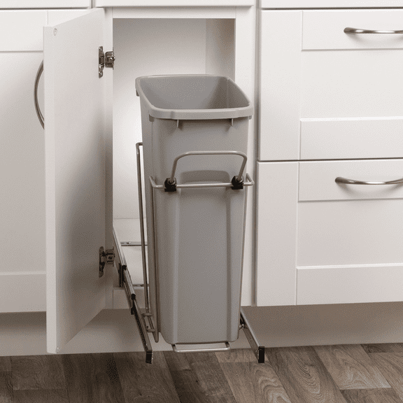 Real Solutions Pull-Out Waste Container - Single Pack  Home & Garage Storage, Stackable Design