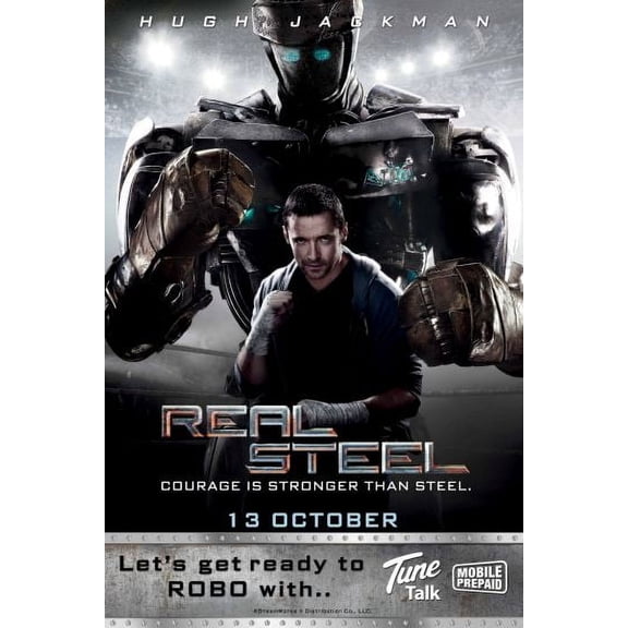Real Steel Movie Poster 24Inx36In Art Poster 24x36 Multi-Color Square Adults AB Posters