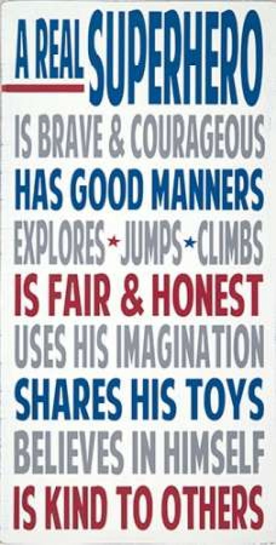 Real Superhero Canvas Art - Words for the Soul (24 x 48)