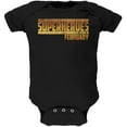 thumbnail image 1 of Real Superheroes are born in February Soft Baby One Piece Black 12-18 M, 1 of 1