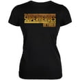 thumbnail image 1 of Real Superheroes are born in October Juniors Soft T Shirt Black X-LG, 1 of 1