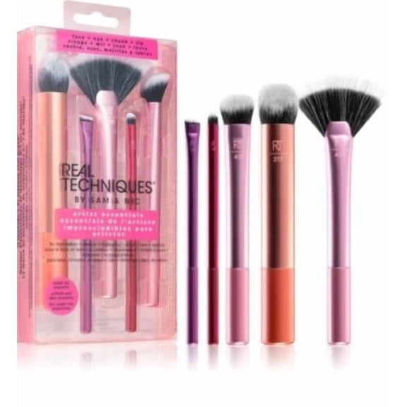 Real Techniques Artist Essentials Full Face Makeup Brush Set, 5pc