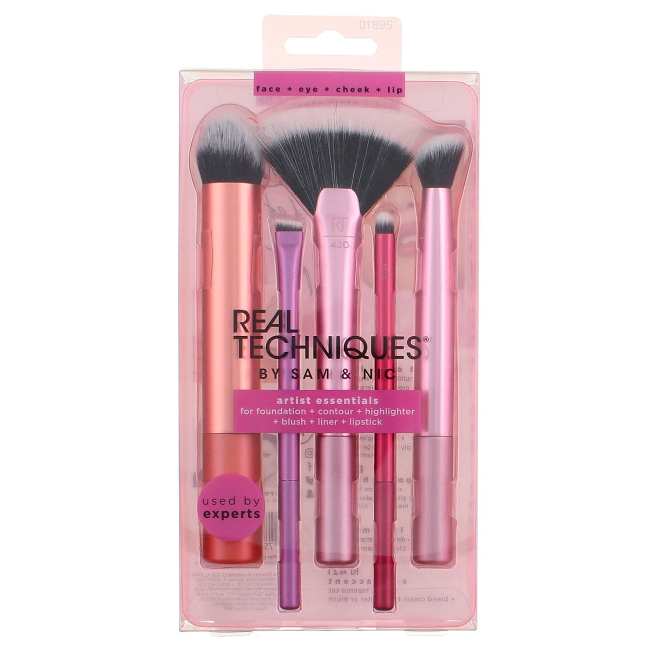 Real Techniques® Artist Essentials Full Face Makeup Brush Set, 5pc