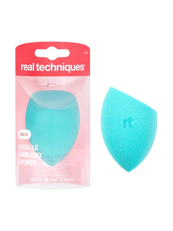 Miracle Airblend Sponge, Makeup Blending Sponge for Liquids & Creams, Blue, 1 Count