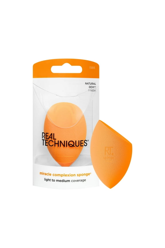 Miracle Complexion Sponge, Makeup Sponge for Liquids & Creams, Orange, 1 Count