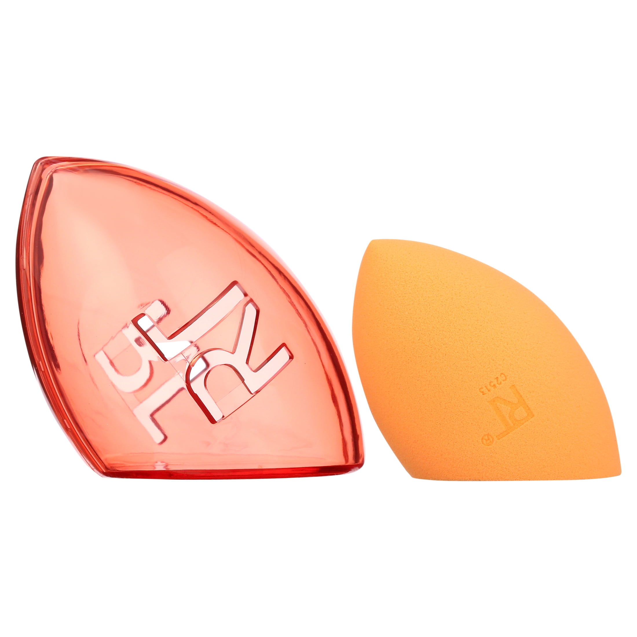 Real Techniques Miracle Complexion Sponge + Travel Case, Orange Makeup Sponge for Liquids & Creams,