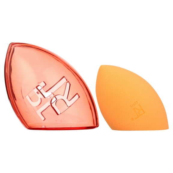Real Techniques Miracle Complexion Sponge + Travel Case, Orange Makeup Sponge for Liquids & Creams,
