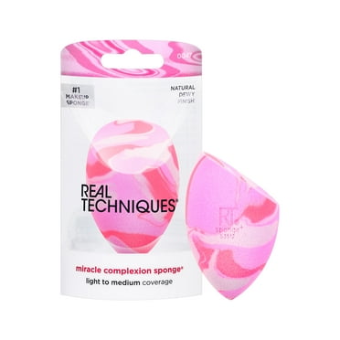 Real Techniques Pink Swirl Miracle Complexion Sponge, for Liquids & Creams, 1 Count