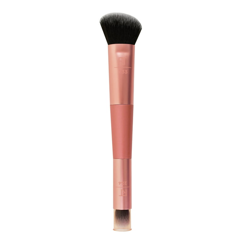 Real Techniques Set & Bake Dual Ended Brush, for Powder Products, 1 Count