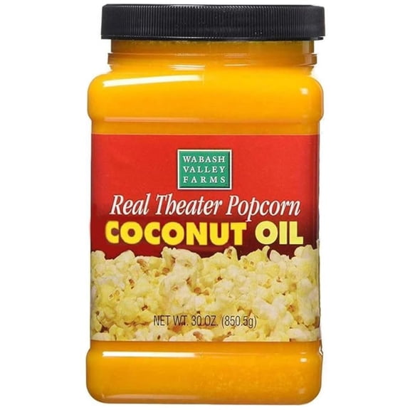 Real Theater Coconut Popcorn GGA1 Oil - 30 oz Flavored Coconut Oil for Whirley Pop Popcorn Maker, Popcorn Oil Flavor Stovetop Popcorn, Popcorn Oil for Popcorn Machine (by Wabash Valley Farms)