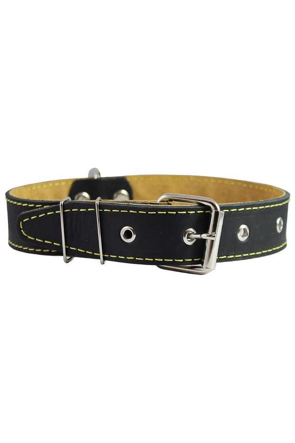 Real Thick Leather Dog Collar 16"-22" Neck Size, 1.5" Wide, Amstaff, Pitbull