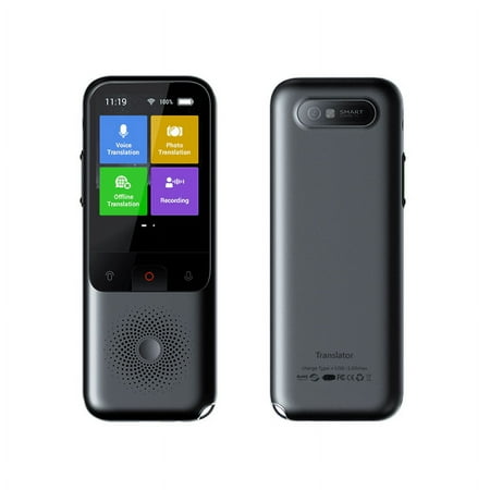 Real Time Language Translator Device 137 Languages, Two Way Portable Instant Voice Translator, Voice/Text/Photo Translation, 3-inch HD Touch Screen Camera Audio Voice…