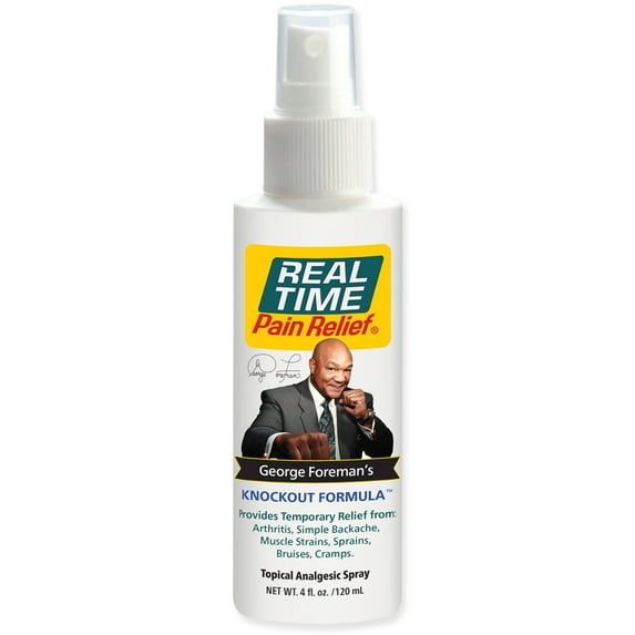 Real Time Pain Relief George Foreman Knockout Formula 4oz Spray Bottle