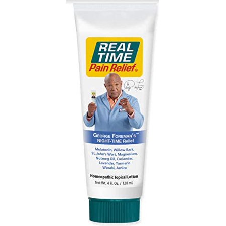 Real Time Pain Relief George Foreman's Night Time Formula, Topical Pain Relief, 4 oz Tube