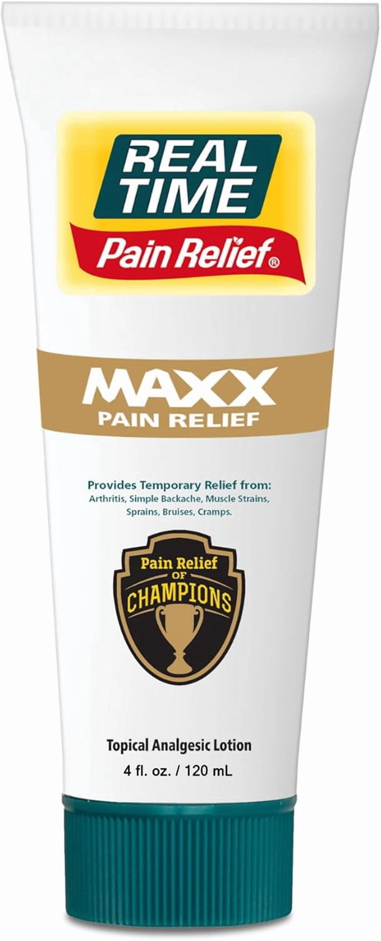 Real Time Pain Relief MAXX Cream 4oz, Extra Strength Menthol 1.5