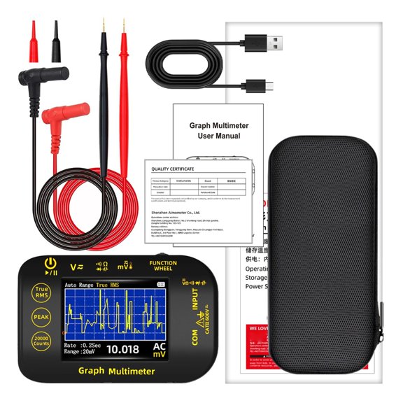 Real Time Waveform Temperature Resistance Voltages Capacitance Tester 20000 Count Multimeter Precisions