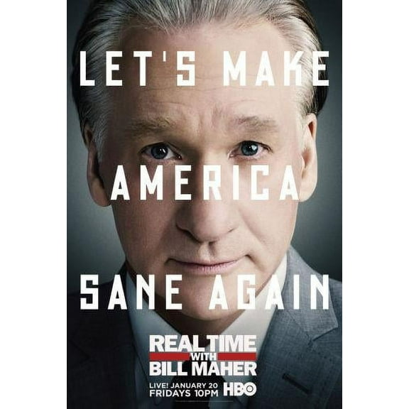 Real Time With Bill Maher Poster Decor Poster 24x36 Multi-Color Square Adults Best Posters